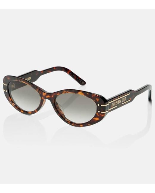 Dior Brown Ovale Sonnenbrille Dior Signature B8U
