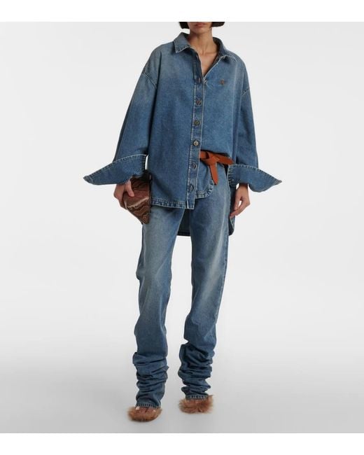 The Attico Blue Jeanshemd Diana