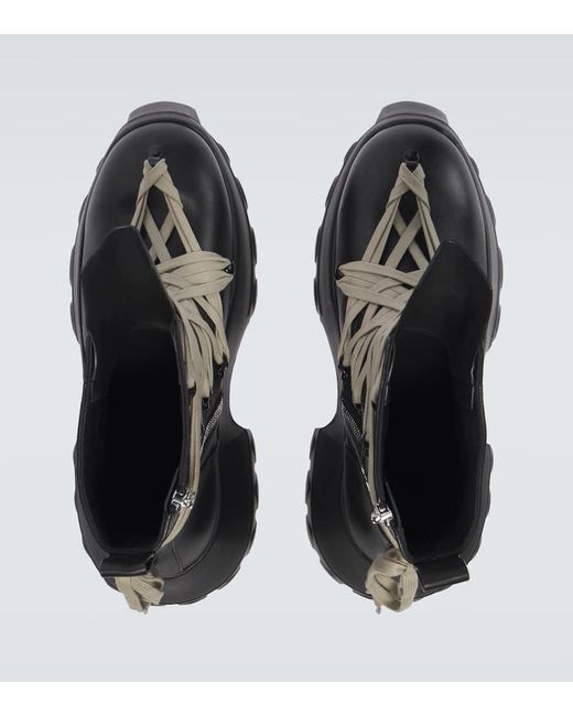 Botas Con Cordones Megalace Mega Tractor Rick Owens de hombre de color Black