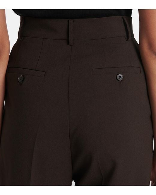 Frankie Shop Brown Bea High-Rise Straight Pants
