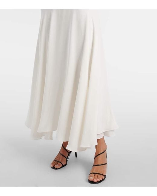 Rodarte White Maxikleid Aus Seiden-Crepe