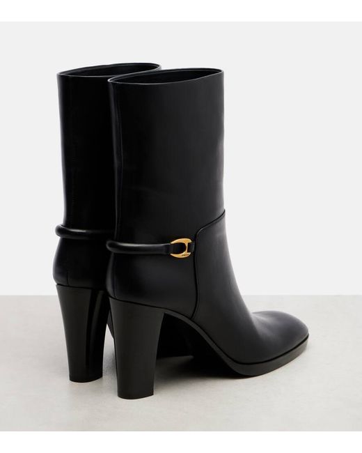 Saint Laurent Black Ankle Boots Sulpice 80 Aus Leder