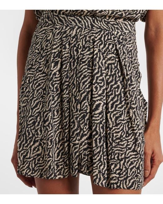 Isabel Marant Black Violaine Printed Miniskirt