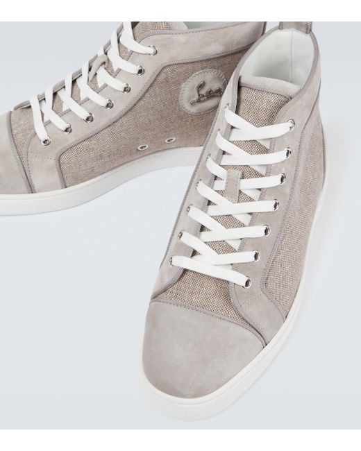 Sneakers alte Louis OrlatoChristian Louboutin in Lino da Uomo | Lyst