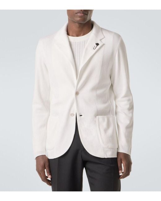 Blazer De Algodon Lardini de hombre de color White