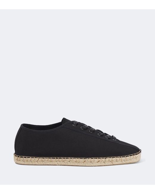Lemaire Black Linoleum Canvas Espadrilles for men