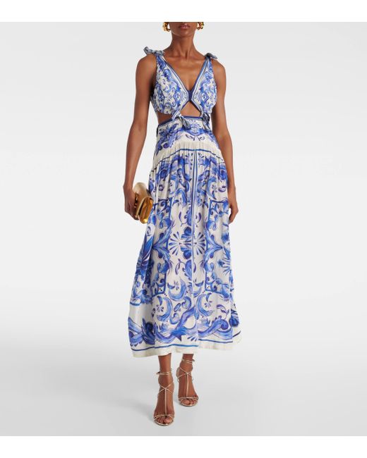 FARM Rio Off- Garden Tiles Maxi Dress, Garden Tiles Off in Blue | Lyst  Australia