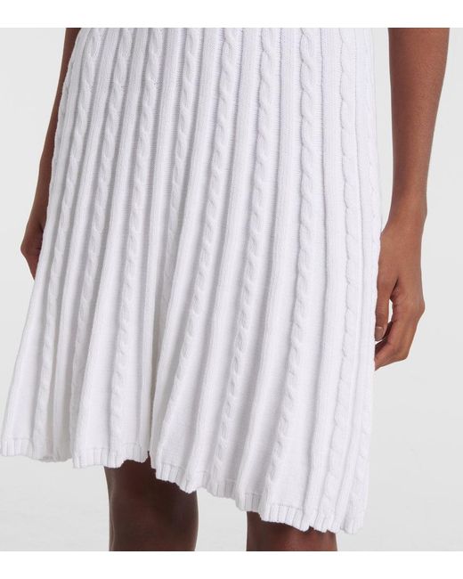 Polo Ralph Lauren White Polokleid Aus Einem Baumwollgemisch