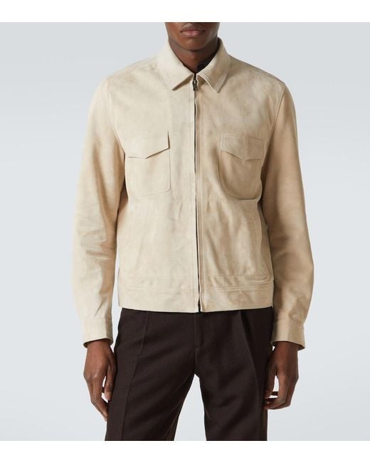 Thom Sweeney Natural Suede Blouson for men