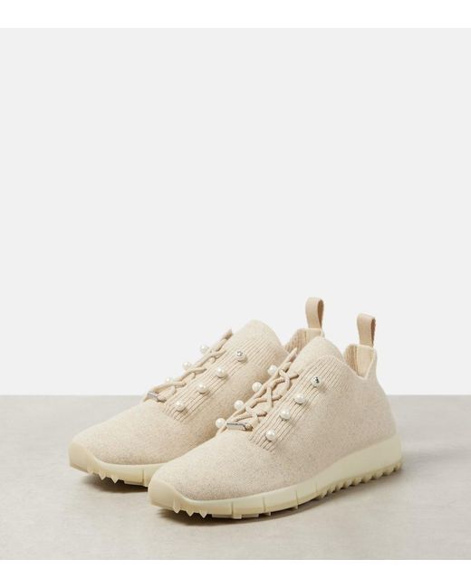 Jimmy Choo Natural Sneakers Veles Aus Strick