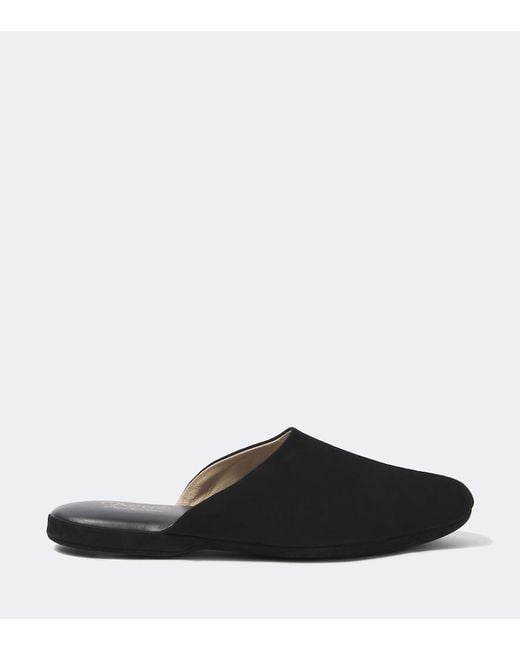 Charvet Black Suede Slippers for men