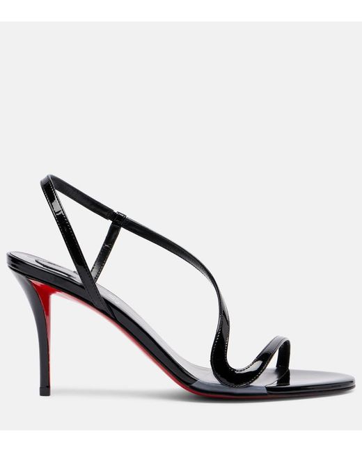 Sandalias Rosa Z 80 De Charol Christian Louboutin de color Black