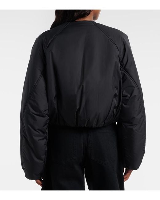 Alaïa Black Puffer Cropped Jacket