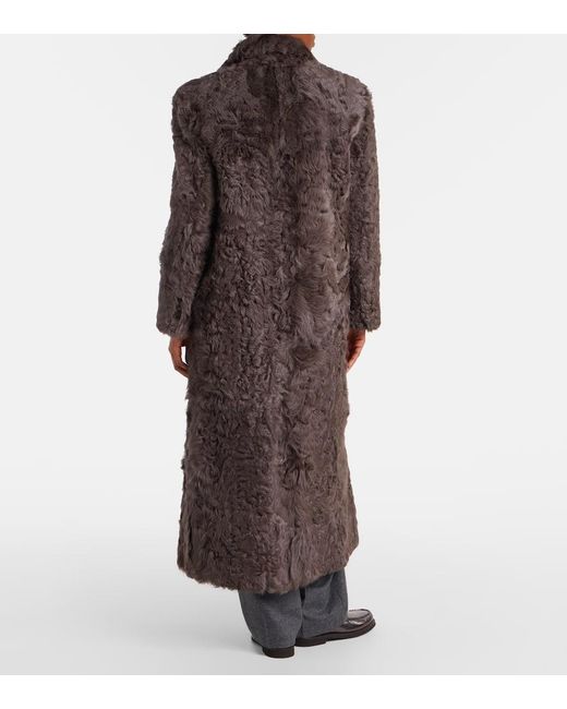 Brunello Cucinelli Brown Shearling Coat