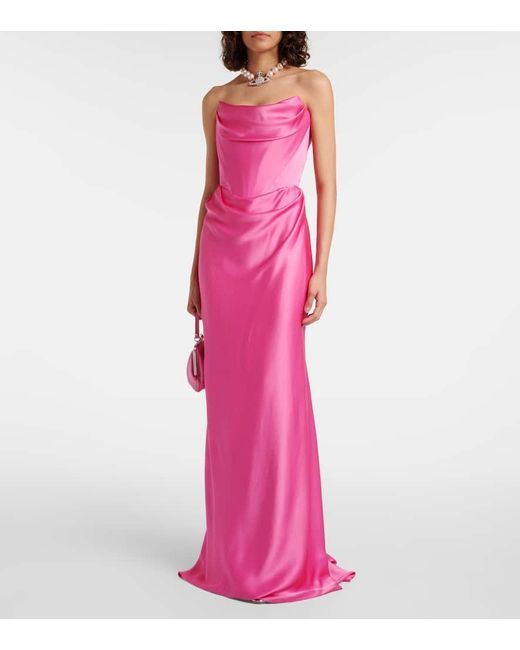Vivienne Westwood Pink Robe Galaxyno Aus Satin