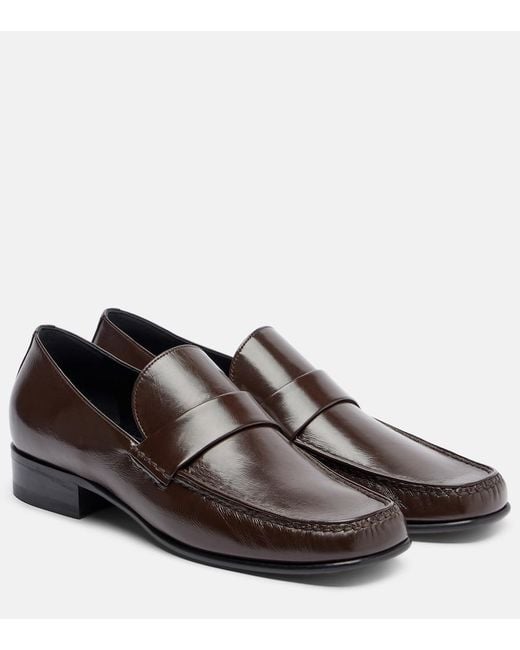 Phoebe Philo Brown Leather Loafers