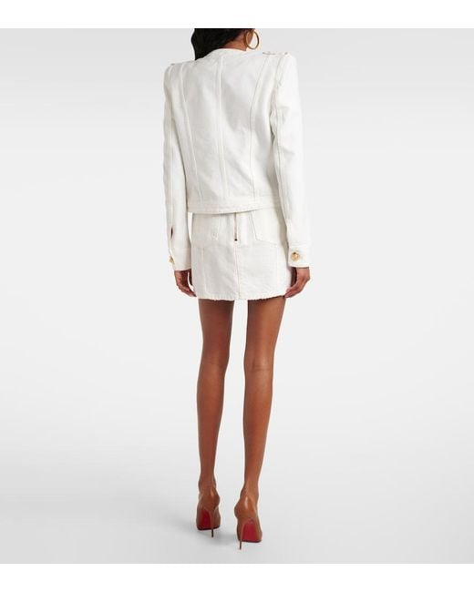 Balmain White Denim Jacket