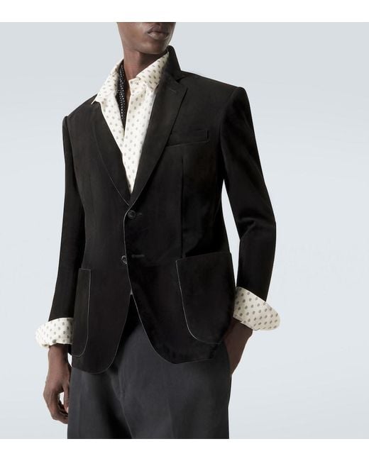 Tom Ford Black Suede Blazer for men