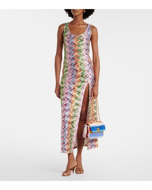 Missoni Blue Zigzag Small Shoulder Bag
