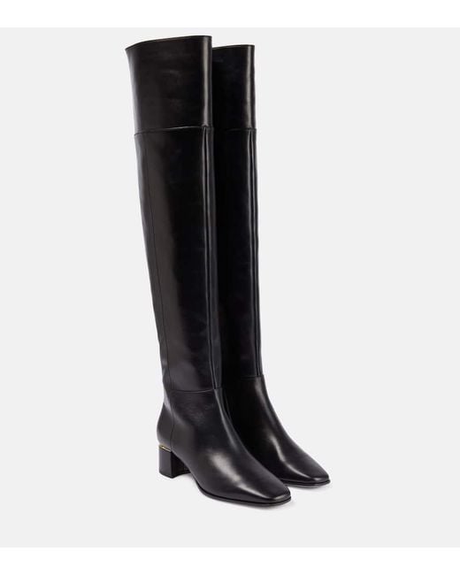 Jimmy Choo Black Loren 45Mm Knee-Length Boots