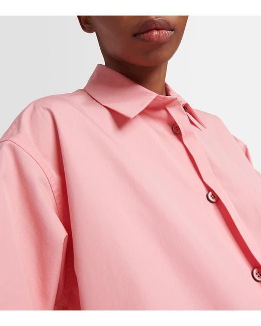 Jil Sander Pink Cotton Poplin Shirt