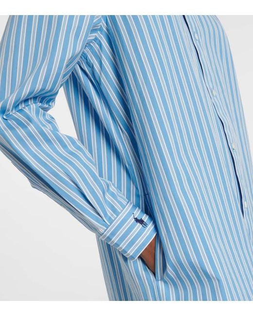 Polo Ralph Lauren Blue Cotton Shirt Dress