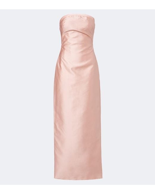 Marmar Halim Pink Strapless Gown