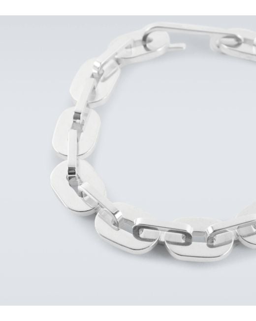Jil Sander White Chain Bracelet for men