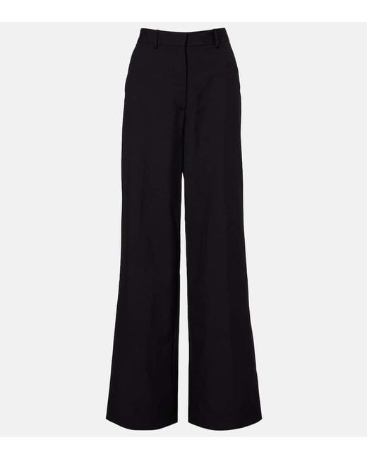 Calvin Klein Blue Simone Wool Wide-Leg Pants
