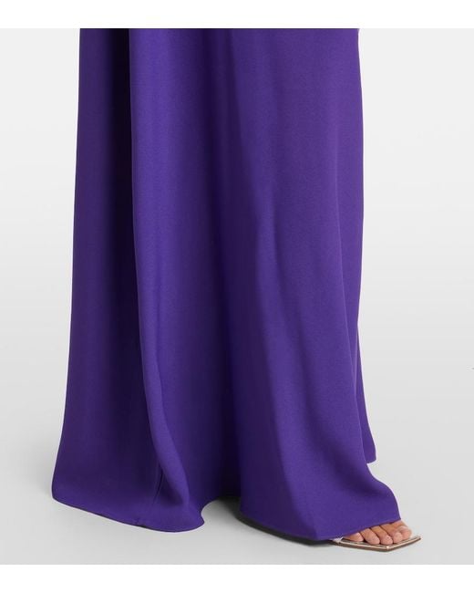 Taller Marmo Purple Astor Scarf-Detail Maxi Dress