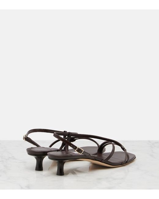 Jimmy Choo Metallic Farris Leather Sandals