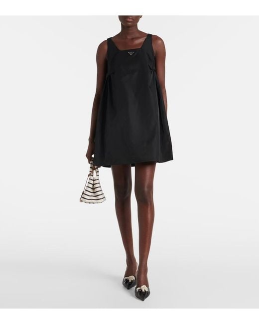 Vestido Corto De Re-Nylon Prada de color Black