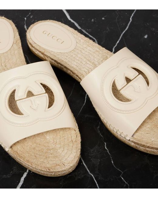 Sandali Espadrillas Cut di Gucci in Natural