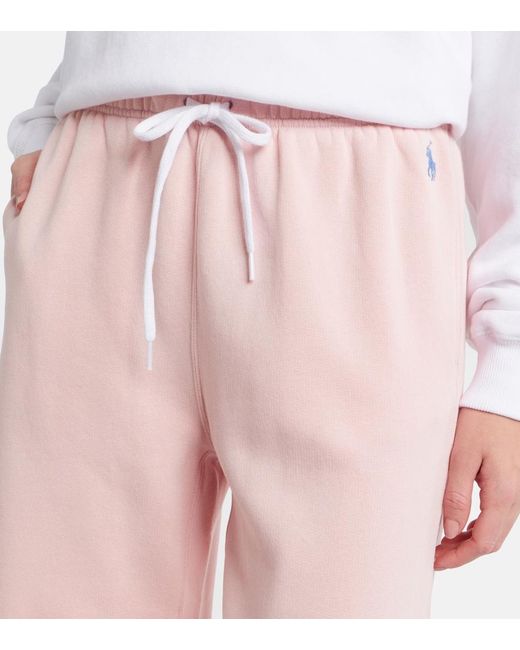 Polo Ralph Lauren Pink Cotton-Blend Fleece Sweatpants