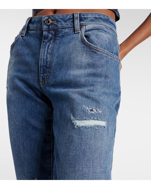 Dolce & Gabbana Blue High-Rise Flared Jeans