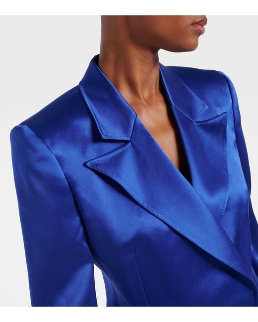 Gabriela Hearst Blue Aleah Silk Blazer