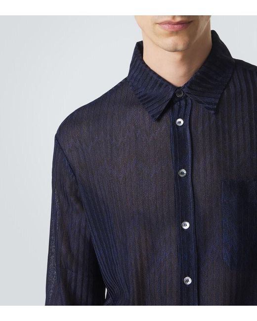 Missoni Blue Zigzag Shirt for men