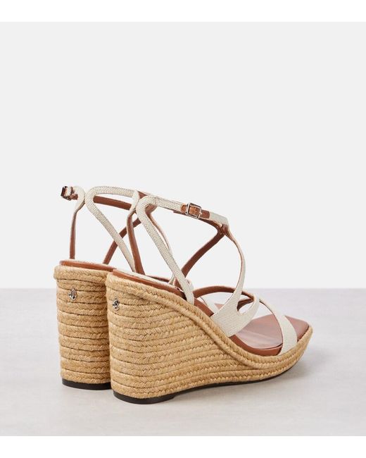 Jimmy Choo Metallic Ayla 110 Espadrille Wedges