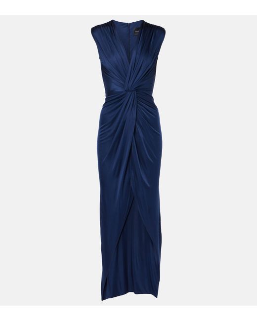 Costarellos Blue Knot-Detailed Maxi Dress