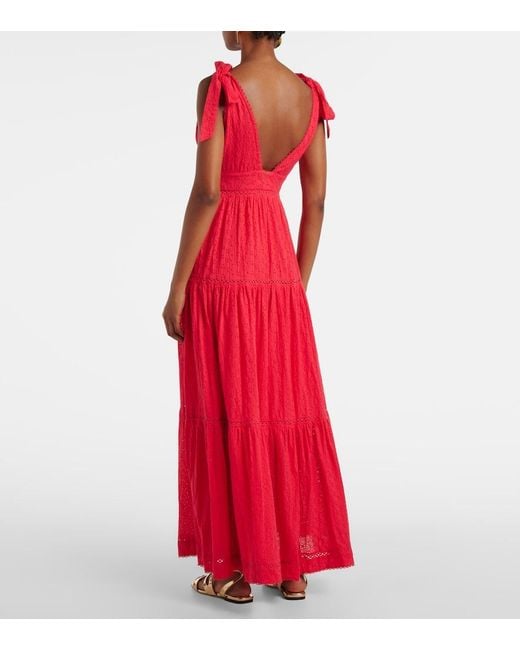Poupette Red Cotton Dress