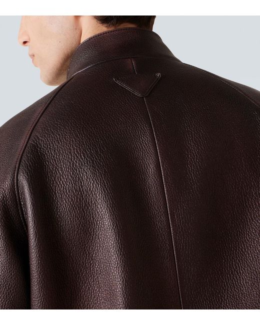 Prada Brown Leather Jacket for men