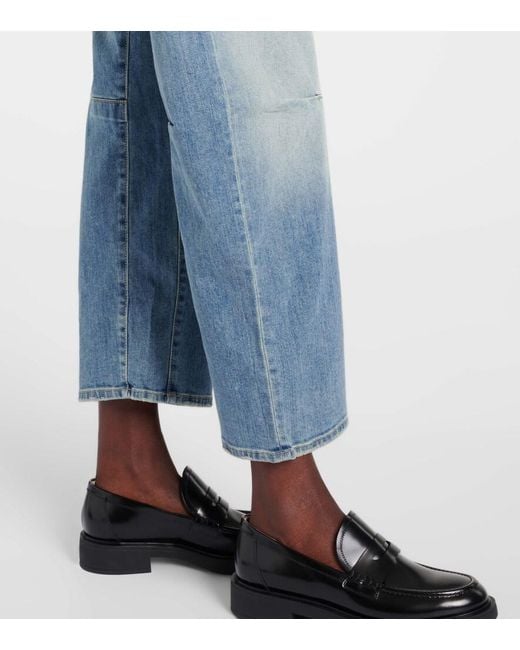 Nili Lotan Blue Shon High-Rise Barrel-Leg Jeans