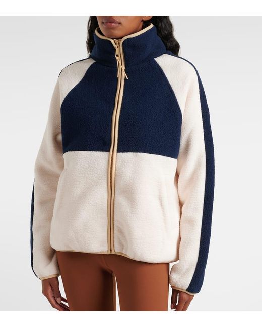 The Upside Blue Harlow Colorblocked Fleece Jacket