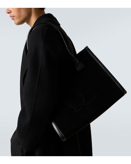 Christian Louboutin Tote Bag By My Side Aus Veloursleder in Black für Herren