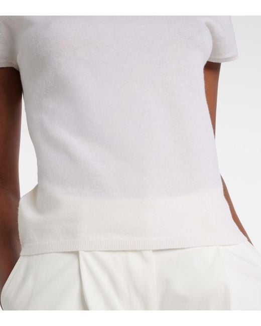 Vince White Wool And Cashmere-Blend Top