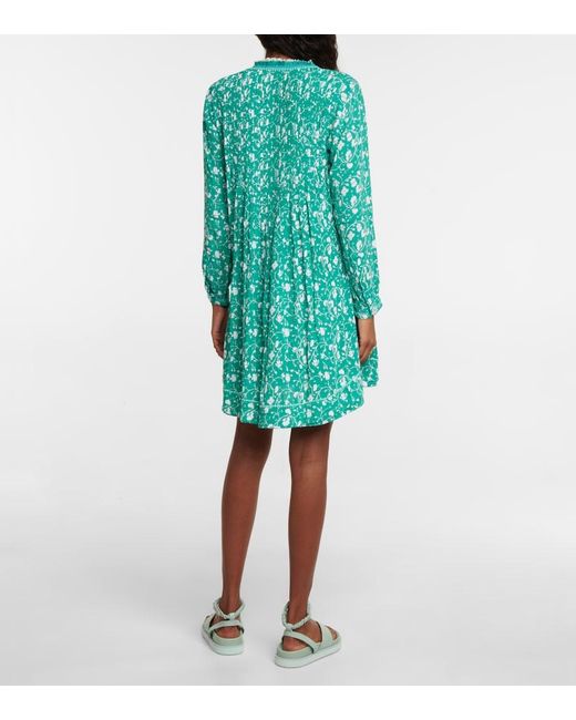 Poupette Blue Ola Floral Georgette Minidress
