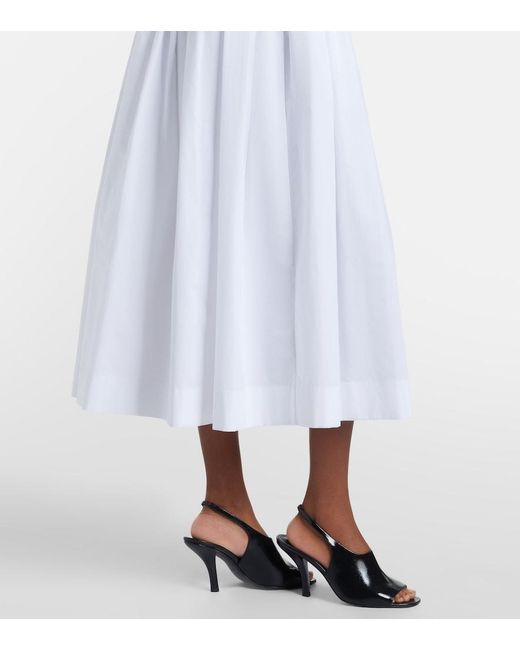 Joseph White Kathe Cotton Poplin Midi Dress