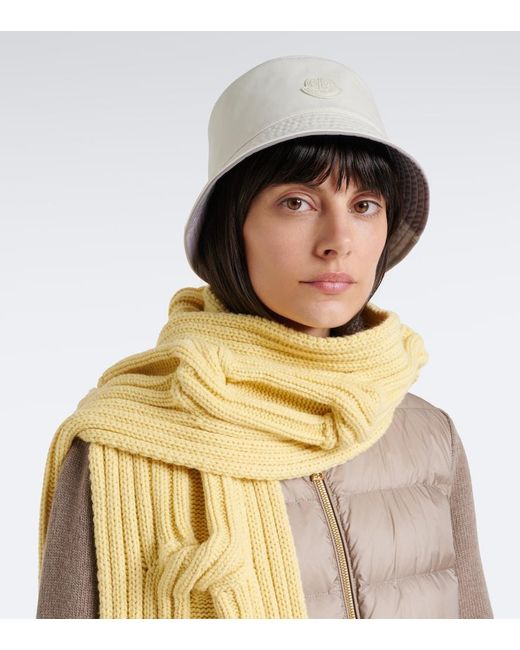 Moncler White Bucket Hat