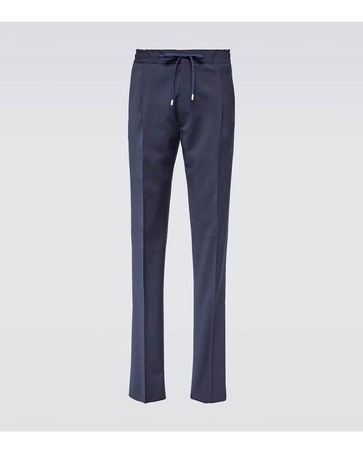 Lardini Blue Easy Wear Straight Pants for men