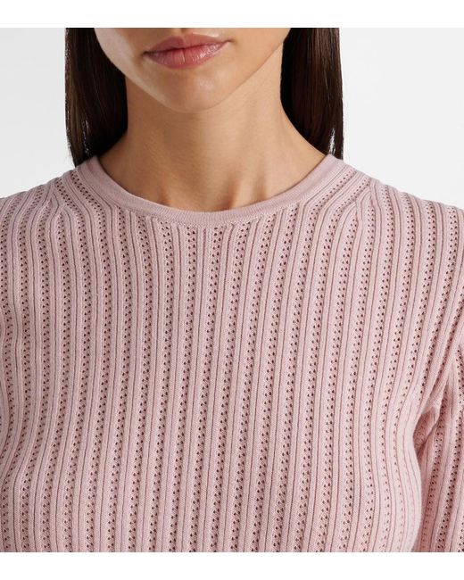 Erdem Pink Pointelle Cotton Top